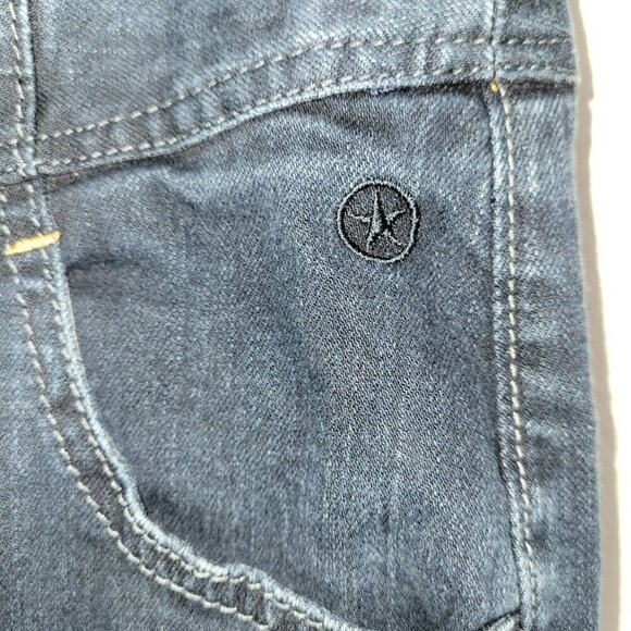 Converse One Star Denim Blue Jean Skirt Wide Waistband Pockets Slit Size 12 - Picture 6 of 12